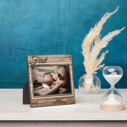 Foto des ersten Vaters Rustikales Holz Fotoplatte (InSitu)