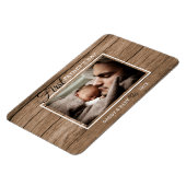 Foto des ersten Vaters Rustikales Holz Magnet (Linke Seite)