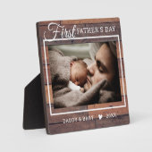 Foto des ersten Vaters Rustikales Palettenholz Fotoplatte (Vorderseite)