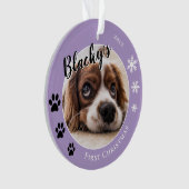 Foto des ersten Weihnachtshundes Ornament (Vorderseite)