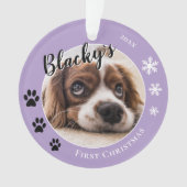 Foto des ersten Weihnachtshundes Ornament (Vorderseite)