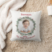 Foto des ersten Weihnachtsjunges Kissen (Decke)