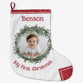 Foto des ersten Weihnachtsjunges mit Name Großer Weihnachtsstrumpf (Vorderseite)