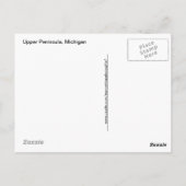 Foto des feuchten Waldbodens im Herbst Postkarte (Rückseite)