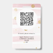 Foto des Firmenlogos rosa Glitzer ID B Ausweis (Rückseite)