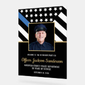 Foto des Flaggenfotos der Blue Line von Police Ret Acrylschild (Winkel)