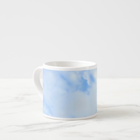 Foto des Friedlichen Blue Sky Simple Espressotasse (Vorderseite Links)