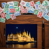 Foto des Gebäude des Parlaments in Budapest Postkarte