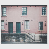 FOTO DES GEBÄUDE MIT TREPPEN GESCHENKPAPIER (Flach)