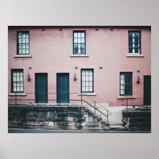 FOTO DES GEBÄUDE MIT TREPPEN POSTER (Vorne)