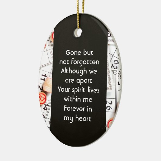 Foto des Gedächtnisses Gebet Bingo Spiel halten Keramik Ornament (Links)