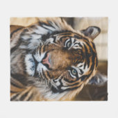 FOTO DES GESICHTS VON TIGER FLEECEDECKE (Vorderseite (Horizontal))
