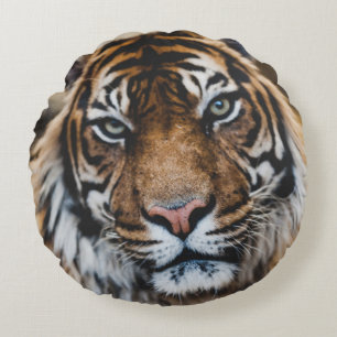 Foto DES GESICHTS VON TIGER Rundes Kissen