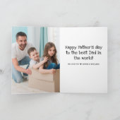 Foto des glücklichen Vaters Karte (Innenseite)