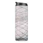 Foto des grauen Netzes Thermosbecher (Nach rechts gedreht)