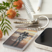 Foto des großen Vaters Niedlich Vatertag Schlüsselanhänger (Vorderseite rechts)