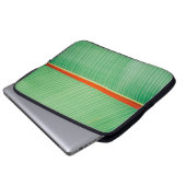 Foto des grünen Blattes Laptopschutzhülle (Vorne Knopf)