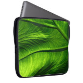 Foto des grünen Blattes Laptopschutzhülle (Vorne Rechts)