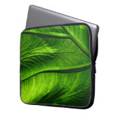 Foto des grünen Blattes Laptopschutzhülle (Vorderseite Links)