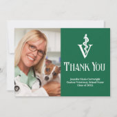 Foto des grünen Veterinäramts benutzerdefinierbar Dankeskarte (Vorderseite)