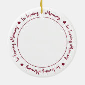 Foto des Hauses im Gedächtnis Keramik Ornament (Hinten)