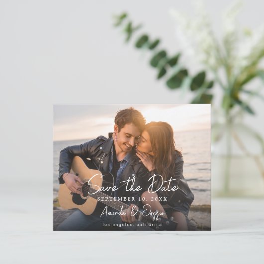 Foto des Haushalts - Handschrift H Save the Date 3 (Stehend Vorderseite)