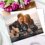 Foto des Haushalts - Handschrift H Save the Date 3<br><div class="desc">** SATIN PAPIER IST PAPIERTHIN. AKTUALISIEREN SIE DAS PAPIER FÜR EIN BILDERPAPIER. HAT EINE OPTION FÜR ENVELOPES. *** Rette Geld auf formelle Einladungen mit dieser kleineren Einladung, die eine Option für Umschläge hat. Holen Sie sich Ihre Gäste bereit für die phantastische Hochzeit mit Ihrem Foto - Handwriting Horizontal Save the...</div>
