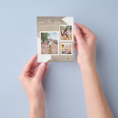 FOTO DES HAUSHALTSPLANS RETT DATUM Verlobte Ankünd Flyer (Gruppe)