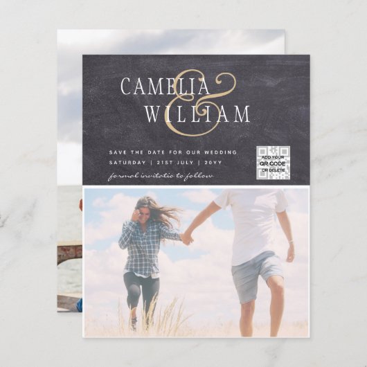 FOTO DES HAUSHALTSPLANS SAVE THE DATE QR-SCANCODE- (Vorne/Hinten)