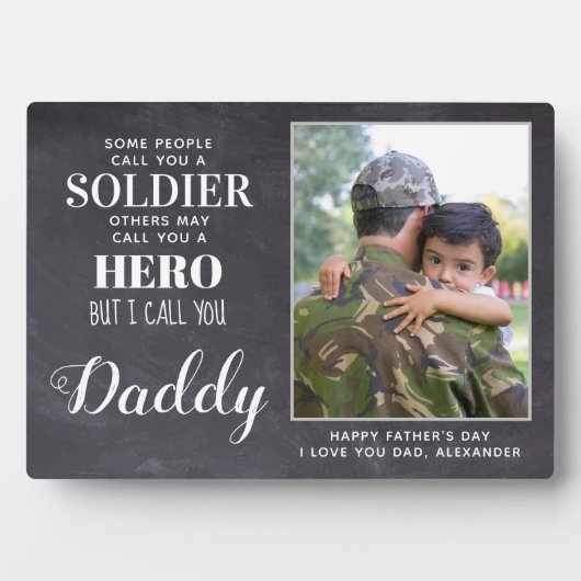 Foto des Helden Daddy Fotoplatte (Vorderseite)
