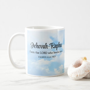 Foto des Himmels Ich bin der Herr, der heilt Bibel Kaffeetasse