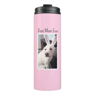 Foto des Hundes mit sonnigen Ohren Beste Mama je r Thermosbecher