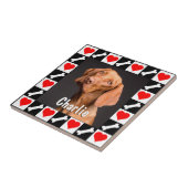 Foto des Hundes und Name des benutzerdefinierten P Fliese (Seite)