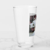 Foto des Hundes Vater Hugging Niedlich White Labra Glas (Rechts)