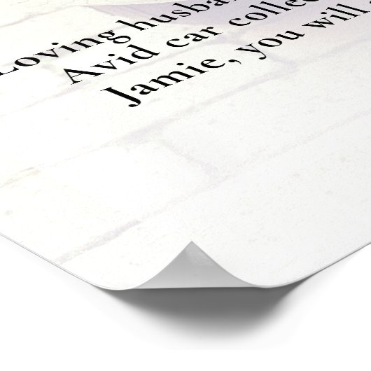 Foto des Kfz-Sammlers, Beerdigung Poster (Ecke)