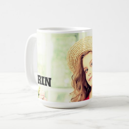 Foto des Kindes hochladen Kaffeetasse (Vorderseite Links)