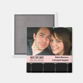 Foto des Kinos speichern das Datumsfenster, rosa Magnet (Vorderseite/Rückseite)