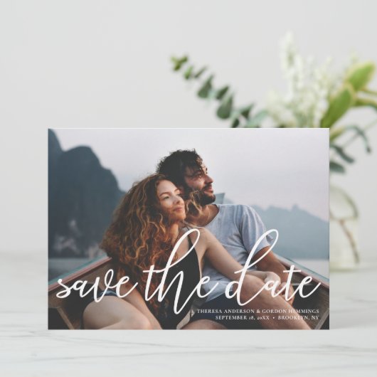 Foto des Küstenkorallenriffs Save the Date Einladung (Stehend Vorderseite)