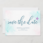 Foto des Küstenkorallenriffs Save the Date Einladung (Rückseite)