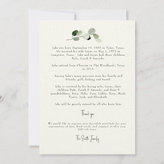 Foto des Lebens Einladung (Rückseite)