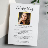 Foto des Lebens, Elegante Goldbeerdigung Einladung