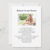 Foto des Lebens im Wald Pine Einladung (Rückseite)