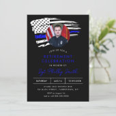 FOTO des LIBERTY Police Military Retirement Party Einladung (Stehend Vorderseite)