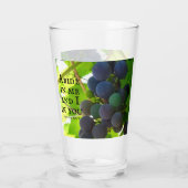 Foto des Lila Traubenschnitts von John Bible Verse Glas (Rückseite)