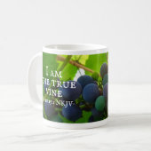 Foto des Lila Traubenschnitts von John Bible Verse Kaffeetasse (Vorderseite Links)
