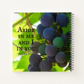 Foto des Lila Traubenschnitts von John Bible Verse Notizblock (Rückseite)