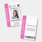 Foto des medizinischen Mitarbeiters im Custom Hosp Ausweis (Front & Back)