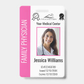 Foto des medizinischen Mitarbeiters im Custom Hosp Ausweis (Front)