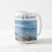 Foto des Meersalzes der Erdbibel Verse Kaffeetasse (VorderseiteRechts)