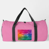 Foto des modernen Vorlagenbilds des Kunden rosa gr Duffle Bag (Rückseite)